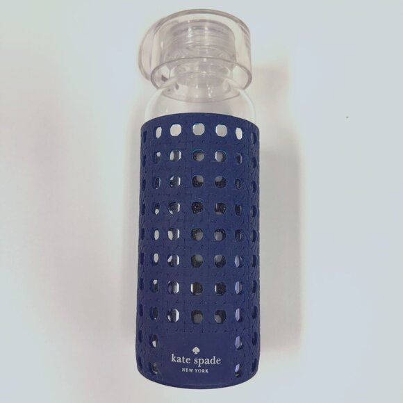 kate spade Other - Kate Spade Navy Caning  Glass Water Bottle 16 OZ, NWOT